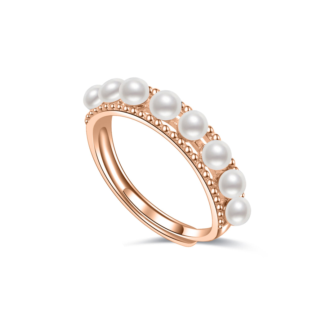 New Yorker Freshwater Pearl Ring WR00206 - PEARLY LUSTRE