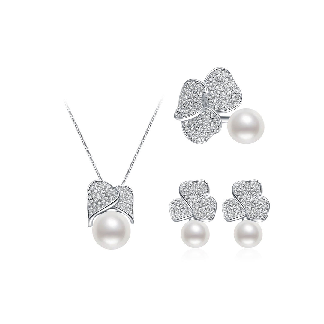 Garden City Freshwater Pearl Set WS00025 | Elegant Collection - PEARLY LUSTRE