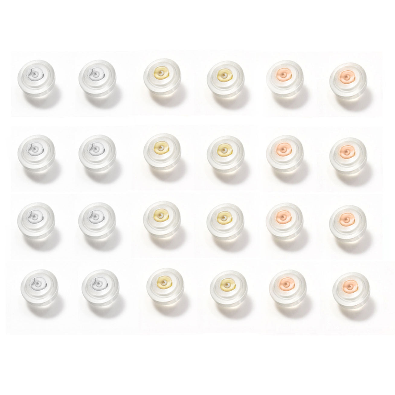 18K Gold Silicone Earrings Backstopper WA00065 - PEARLY LUSTRE