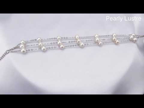 Pearly Lustre Elegant Freshwater Pearl Bracelet WB00048 Product Video