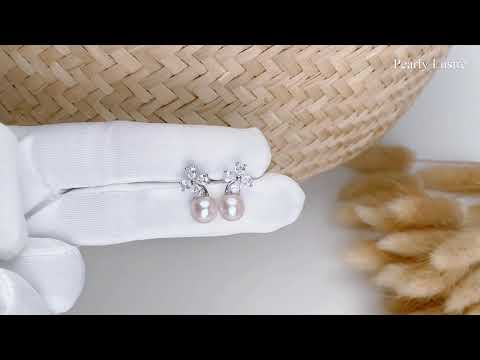 Pearly Lustre Elegant Freshwater Pearl Earrings WE00056 Product Video