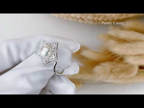 Pearly Lustre Freshwater Pearl Ring WR00042 Product Video