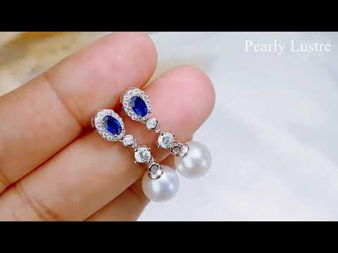 Pendientes de perlas de agua dulce Ocean Star WE00103