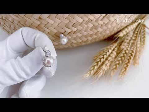 Pearly Lustre Elegant Freshwater Pearl Earrings WE00093 Product Video