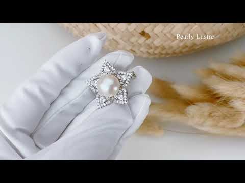 Pearly Lustre Freshwater Pearl Brooch WC00009 Product Video