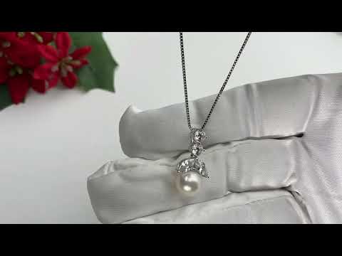 Elegante collar de perlas de agua dulce WN00314