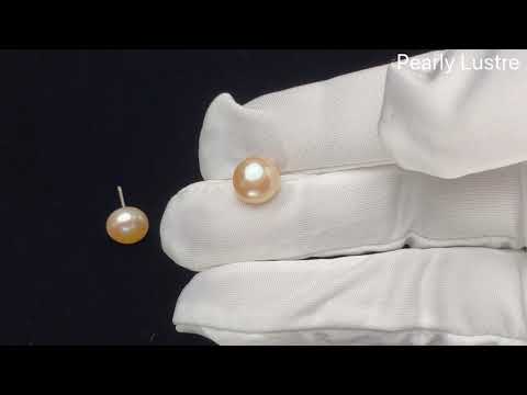 Pearly Lustre Elegant Freshwater Pink Pearl Stud Earrings WE00208 Product Video