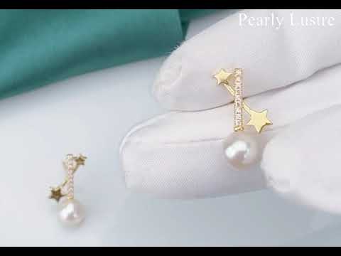 Pearly Lustre Elegant Freshwater Pearl Earrings WE00105 Product Video