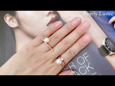 Pearl Lustre new Yorker Freshwater Pearl Ring WR00060 Product Video