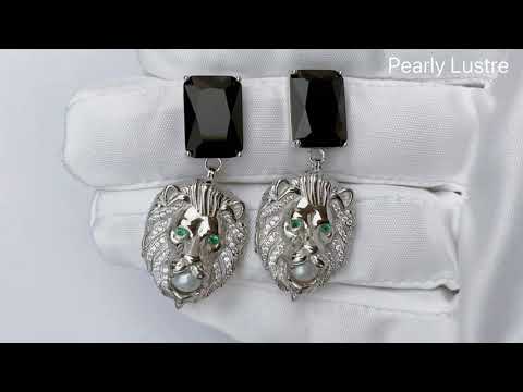 Boucles d'Oreilles Perles d'Eau Douce Merlion WE00213 | New yorkais