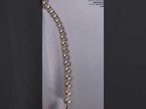 Halskette aus 18-karätigem Gold mit Süßwasserperlen KN00078 | STERNENLICH