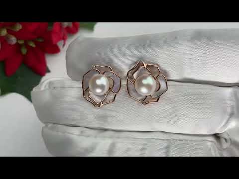 Elegant Freshwater Pearl Earrings WE00372 | GARDENS