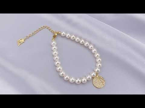 Pearly Lustre Elegant Freshwater Pearl Bracelet WB00044 Product Video