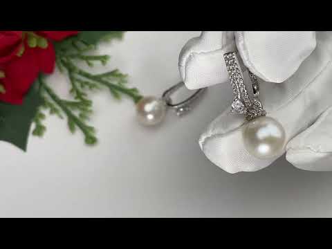 Elegantes aretes de perlas Edison WE00501