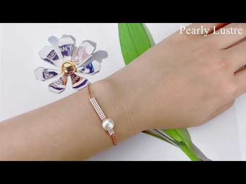 Pearly Lustre Elegant Freshwater Pearl Bracelet WB00024 Product Video