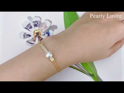 Pearly Lustre Elegant Freshwater Pearl Bracelet WB00025 Product Video