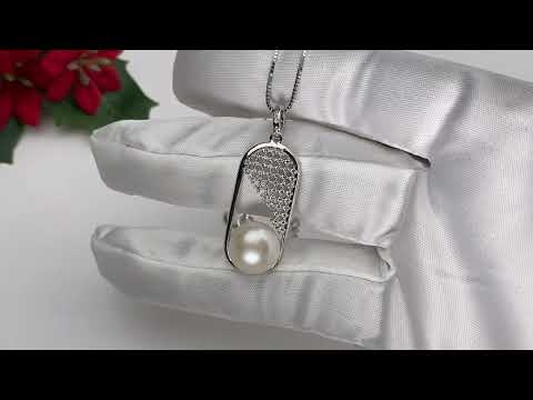 Elegante collar de perlas de agua dulce WN00374