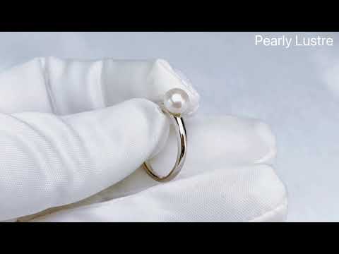 Elegante anillo de perlas de agua dulce WR00117