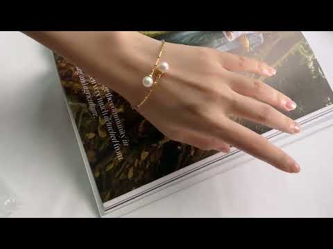 Elegante braccialetto di perle d'acqua dolce WB00145