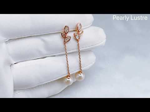 Eleganti orecchini di perle d'acqua dolce WE00299 | GIARDINI