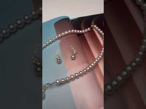 Collier de perles d'eau douce en or 18 carats KN00078 | ÉTOILÉ