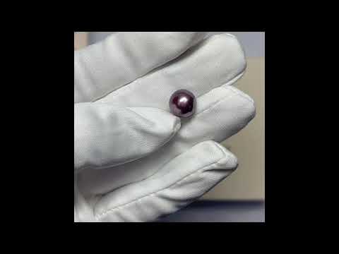 Perla d'acqua dolce viola rotonda di secondo grado WA00046