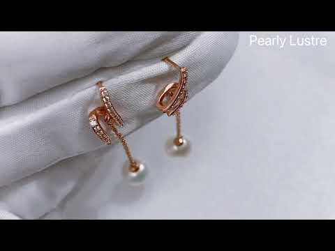 Eleganti orecchini di perle d'acqua dolce WE00287 | Collezione S