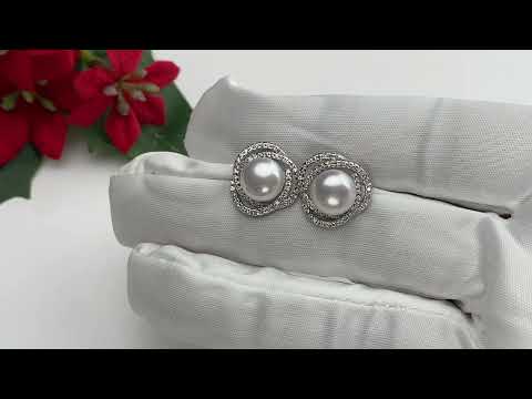 Boucles d'oreilles élégantes en perles d'eau douce WE00183