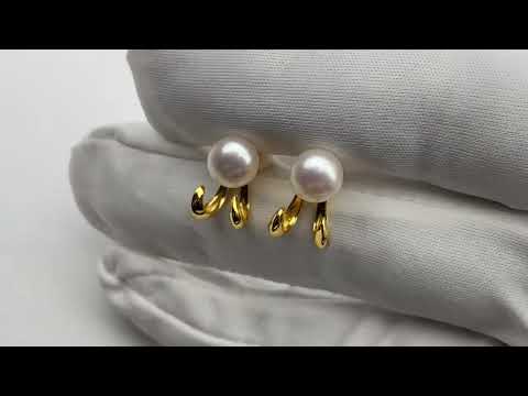 Boucles d'Oreilles New Yorker Duo Style Perles d'Eau Douce WE00530