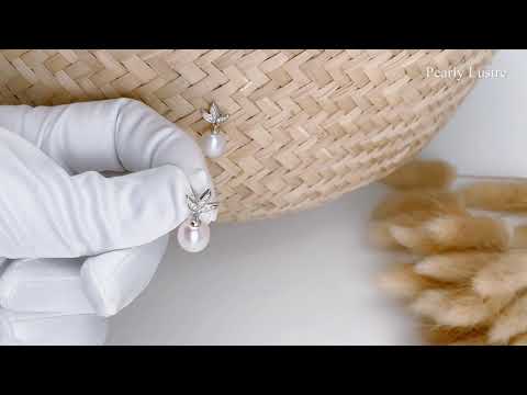 Pearly Lustre Elegant Freshwater Pearl Earrings WE00055 Product Video