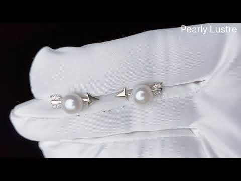 Pendientes de perlas de agua dulce New Yorker WE00249