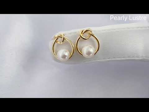 Pearly Lustre Elegant Freshwater Pearl Earrings WE00180 Product Video
