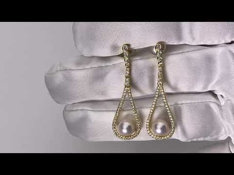 Eleganti orecchini di perle d'acqua dolce WE00378
