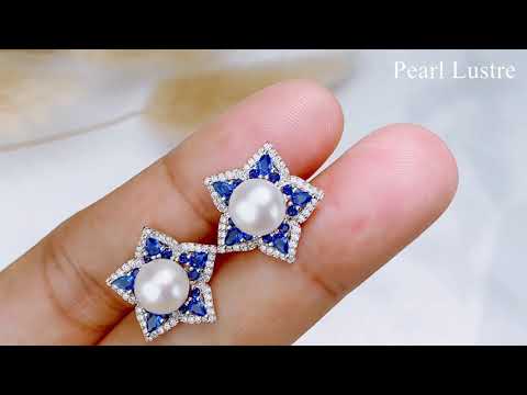 Pearly Lustre Elegant Freshwater Pearl Earrings WE00085 Product Video