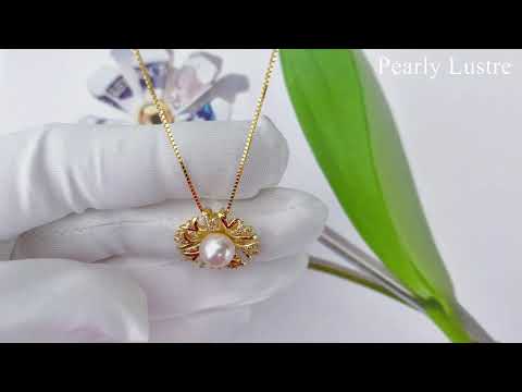 Pearly Lustre Elegant Pearl Necklace WN00136 Product Video