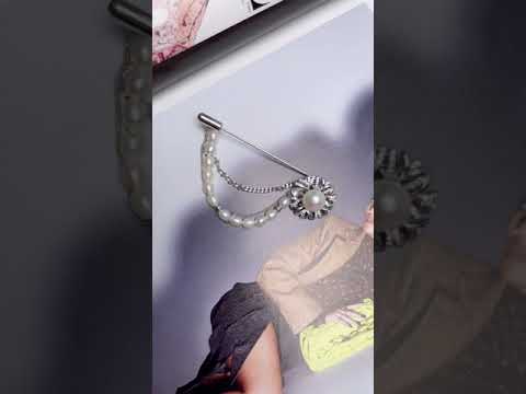 Elegante Broche de Perlas de Agua Dulce WC00052 | JARDINES