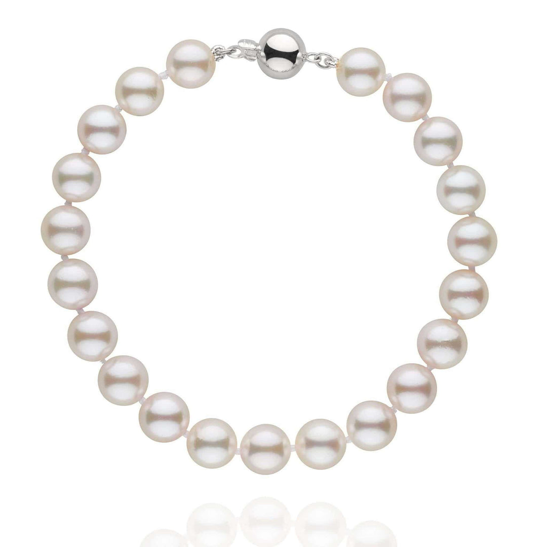 Customization Freshwater Pearl Bracelet Strand WA00059 | Top Lustre with B Surface - PEARLY LUSTRE