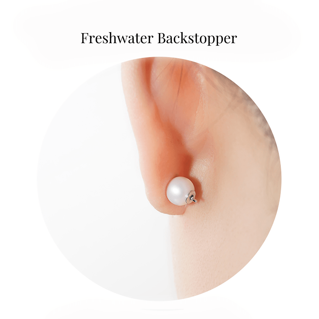 Freshwater Pearl Earrings Backstopper WA00001 - PEARLY LUSTRE