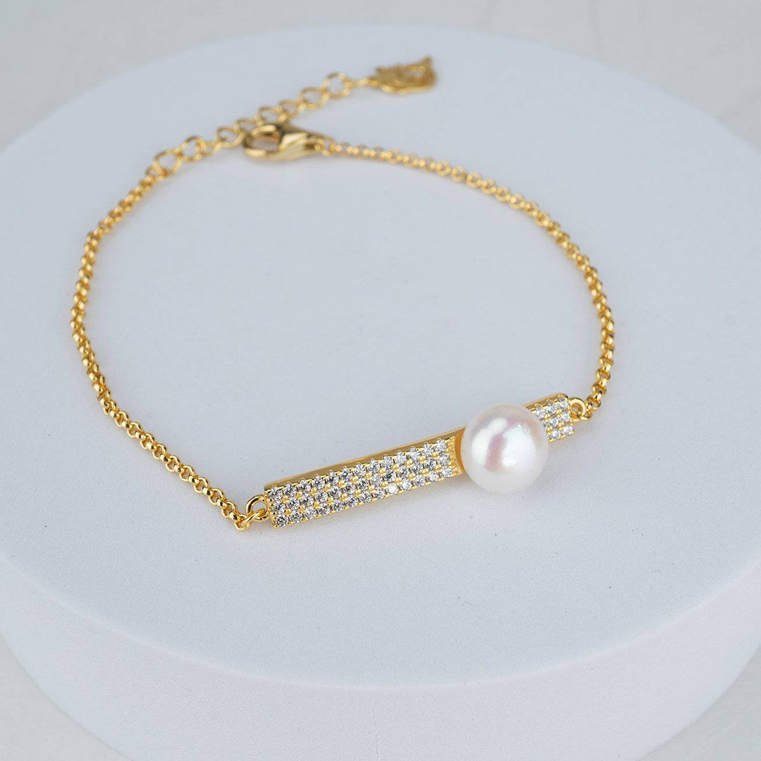 Elegant Freshwater Pearl Bracelet WB00025 - PEARLY LUSTRE