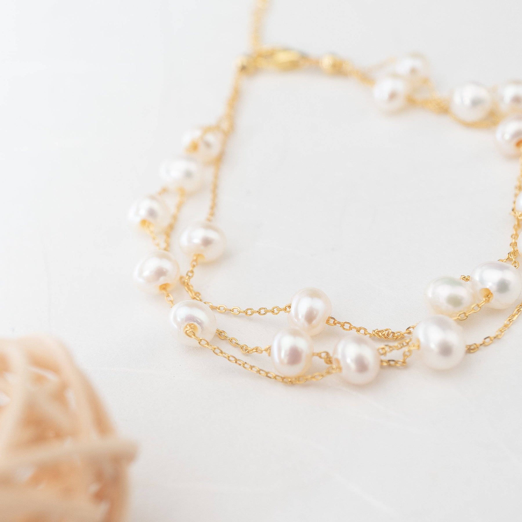Elegant Freshwater Pearl Bracelet WB00046 - PEARLY LUSTRE