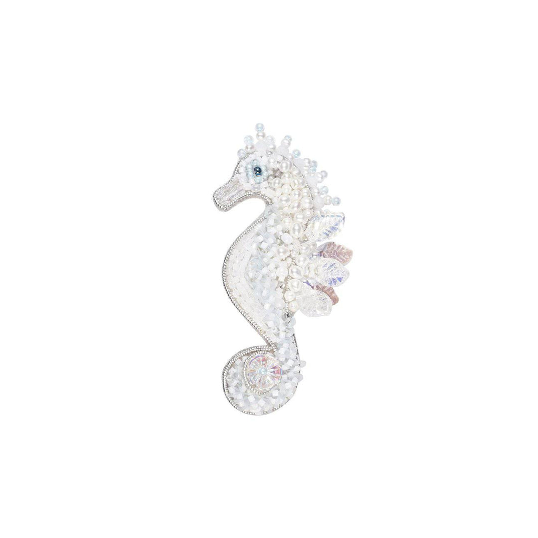 Passion for Life French Embroidery Freshwater Pearl Brooch WC00012 - PEARLY LUSTRE
