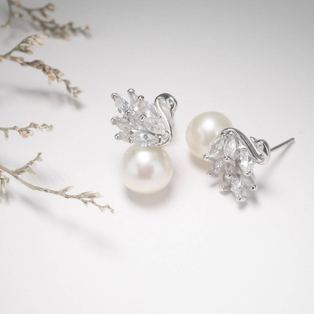 Elegant Freshwater Pearl Earrings WE00041 - PEARLY LUSTRE
