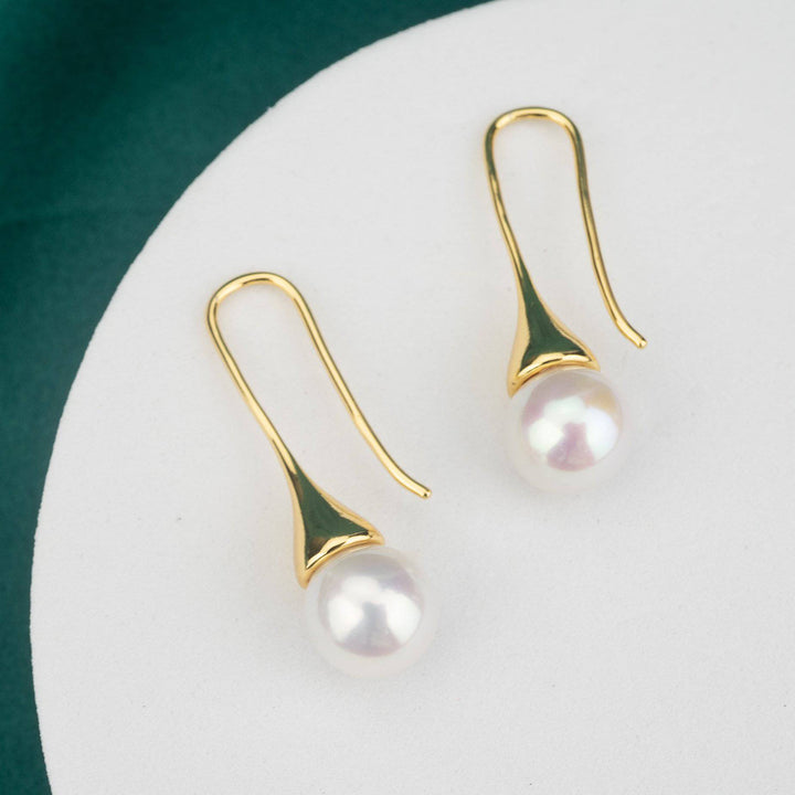 Elegant Freshwater Pearl Earrings WE00044 - PEARLY LUSTRE