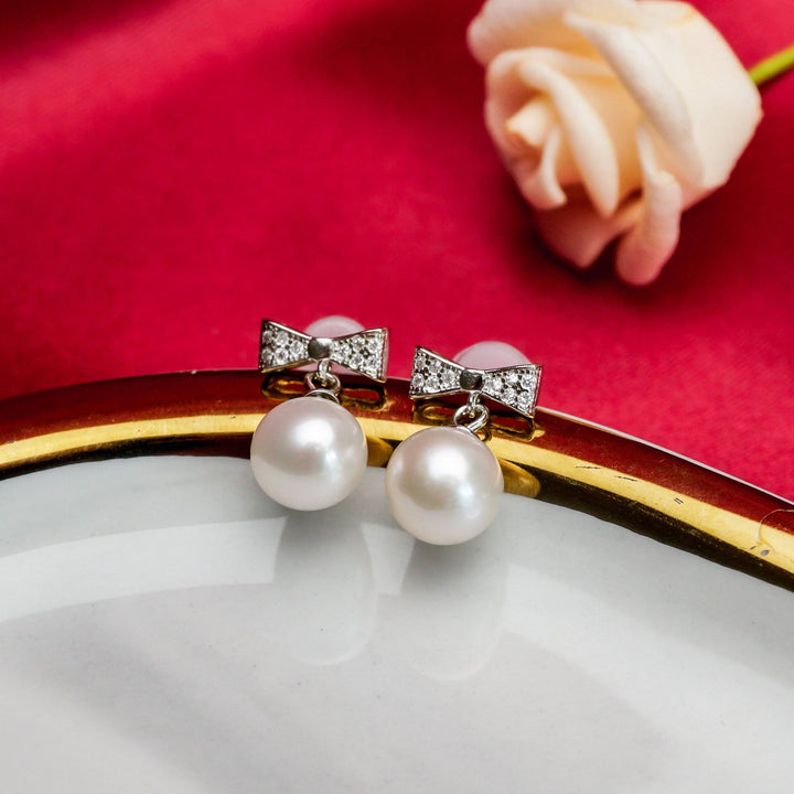 Elegant Freshwater Pearl Earrings WE00062 - PEARLY LUSTRE