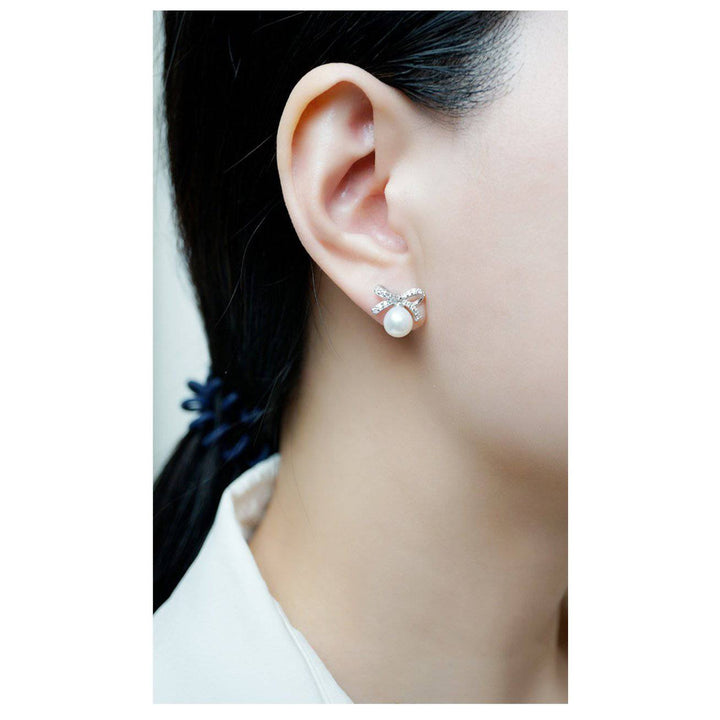 Elegant Freshwater Pearl Earrings WE00064 - PEARLY LUSTRE
