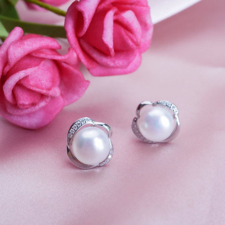Elegant Freshwater Pearl Earrings WE00095 - PEARLY LUSTRE