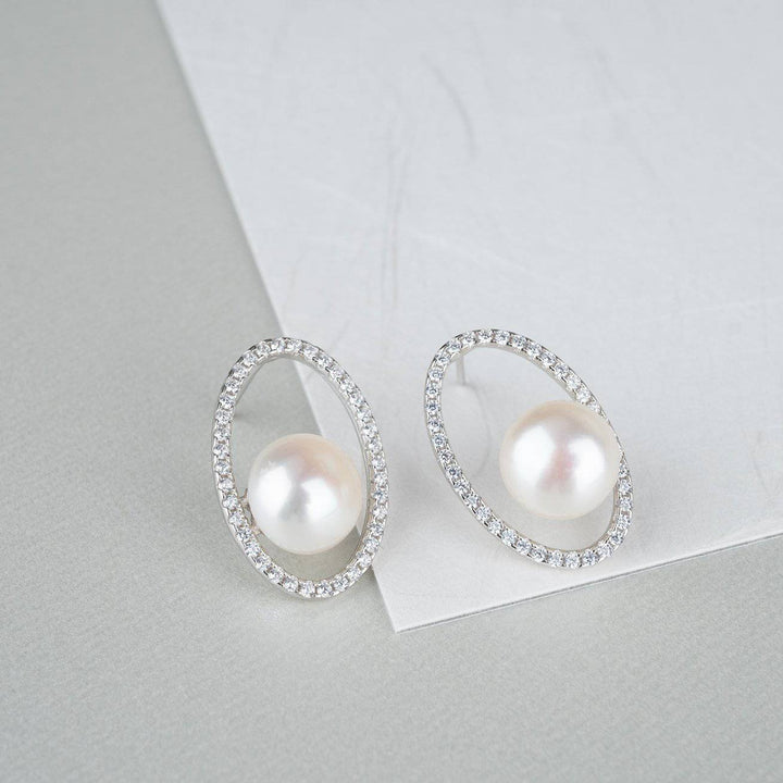Elegant Freshwater Pearl Earrings WE00117 - PEARLY LUSTRE