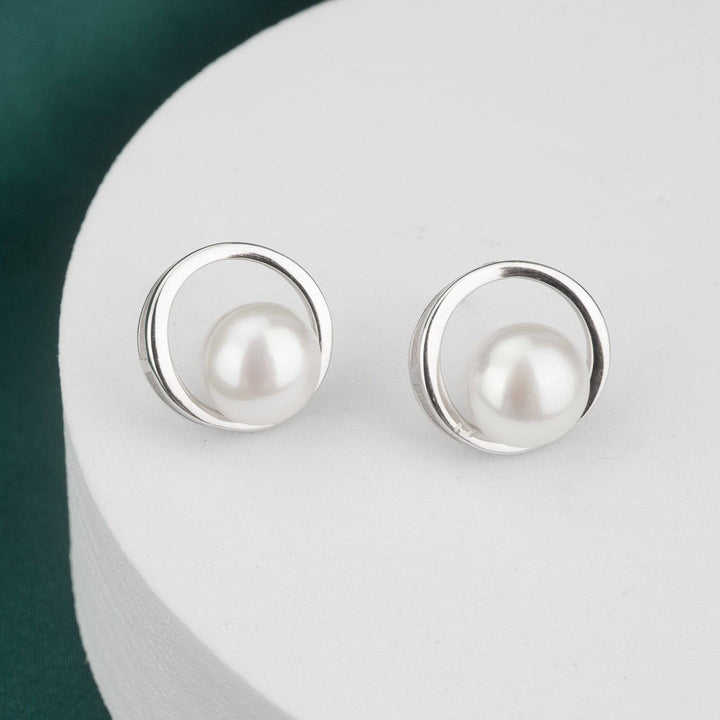 Elegant Freshwater Pearl Earrings WE00155 - PEARLY LUSTRE