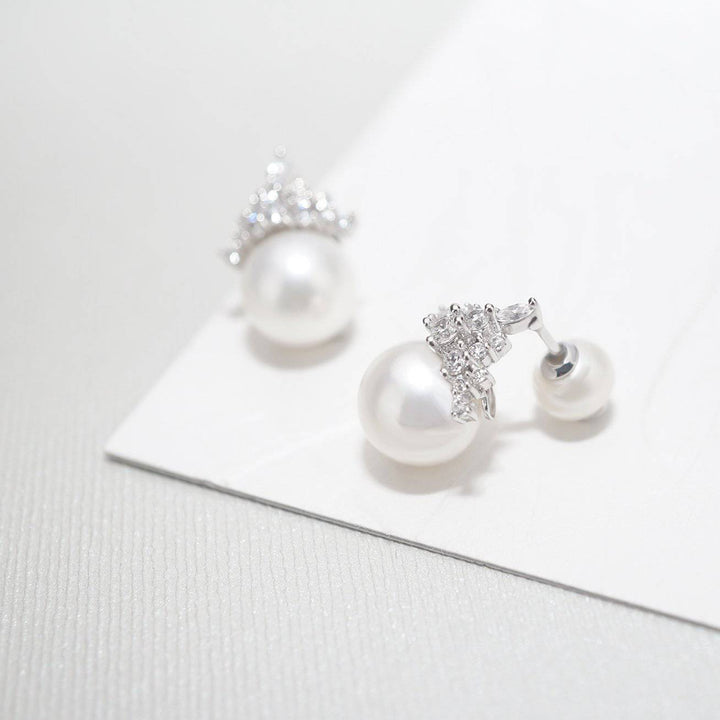 Elegant Freshwater Pearl Earrings WE00171 - PEARLY LUSTRE