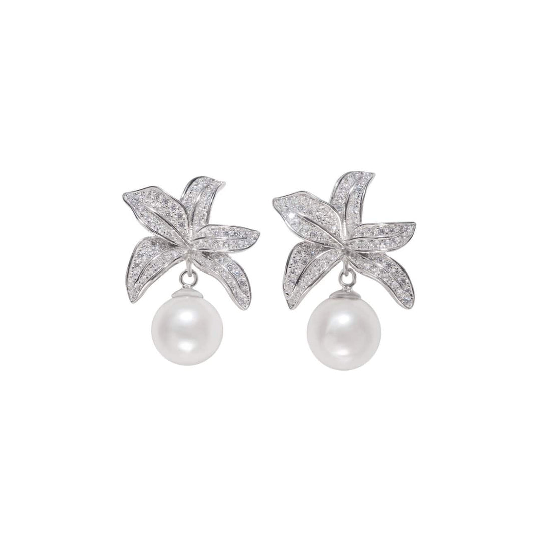 Elegant Freshwater Pearl Earrings WE00178 | GARDENS - PEARLY LUSTRE